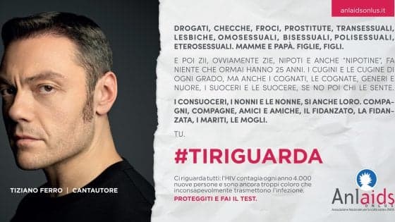 Giornata mondiale contro l’Aids: ecco #Tiriguarda, la campagna di Anlaids